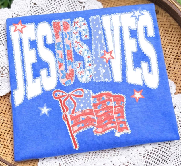 Jesus Saves Floral Checkered Polkadots