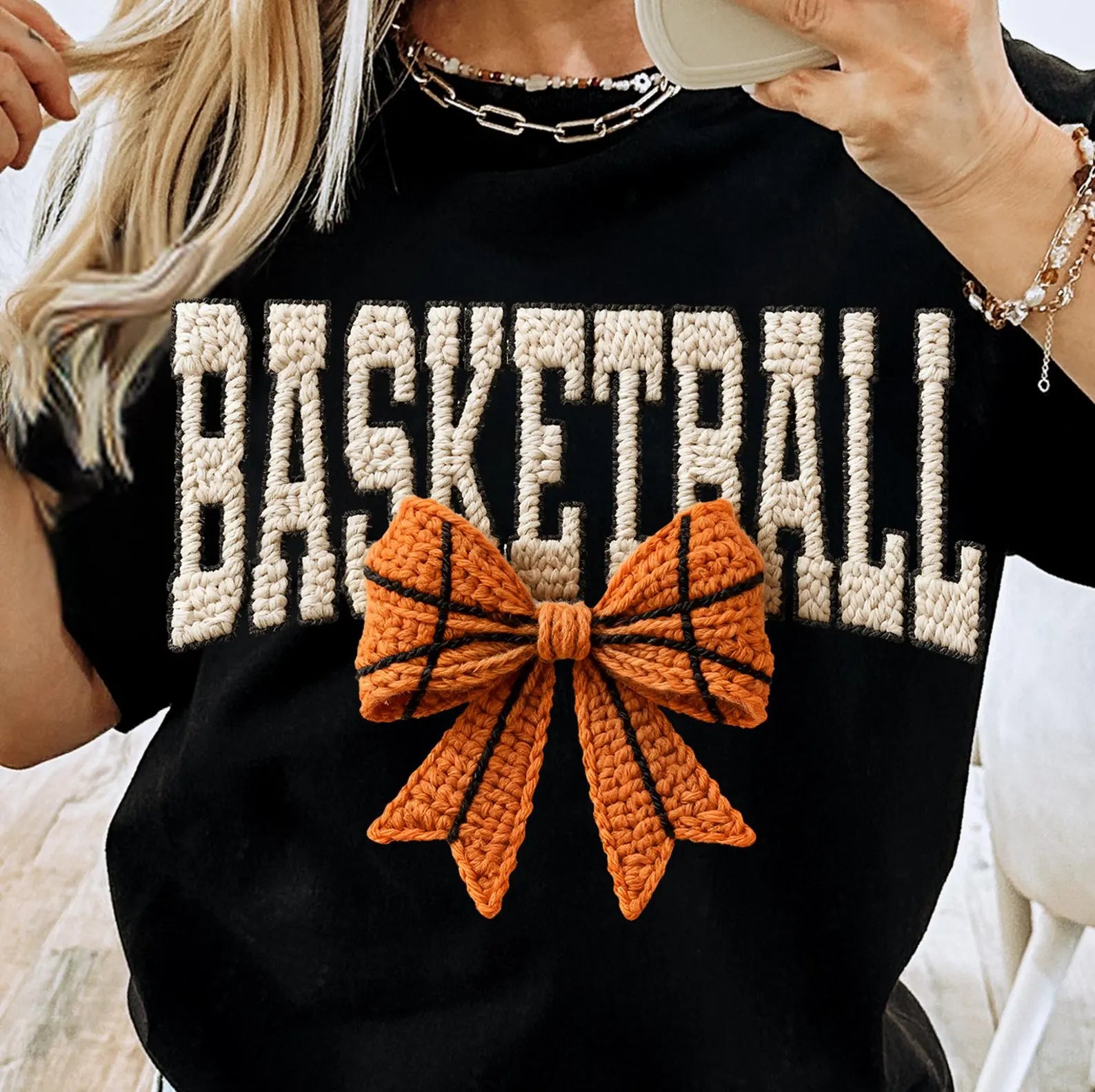 Yarn Basketball Bow