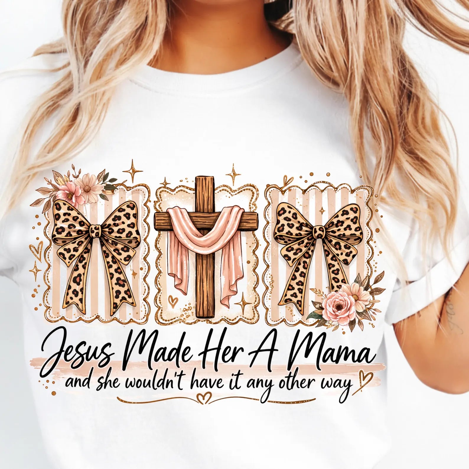 Jesus Made Her a Mama Boho Leopard