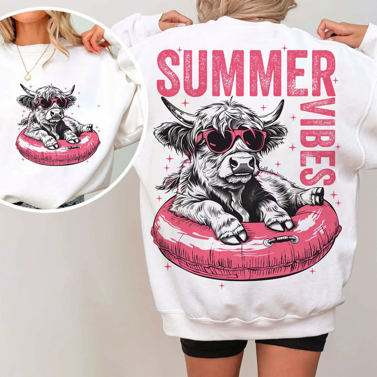 Summer Vibes Highland Cow